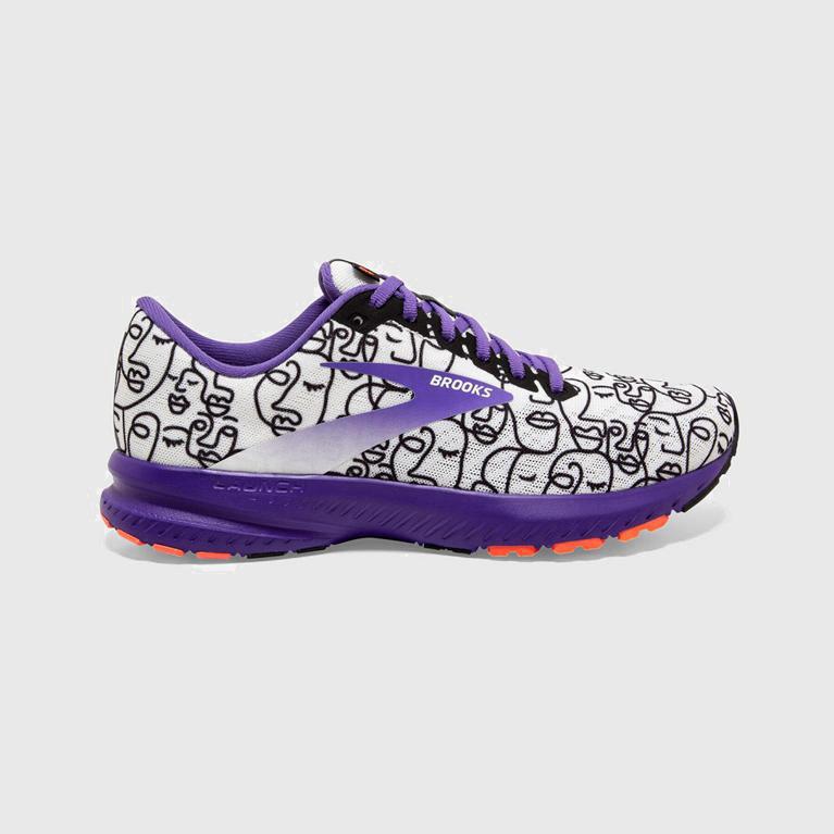 Tenis Brooks Launch 7 - Zapatillas Para Correr En Asfalto Mujer - Moradas (TJDE-24035)